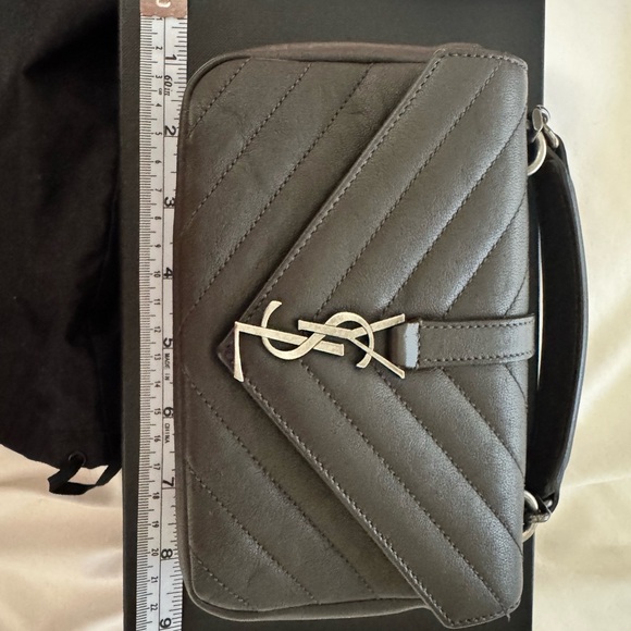 Yves Saint Laurent Quilted Gray Mini Bag - Picture 1 of 4